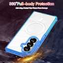 tharlet Designed for Samsung Galaxy Z Fold 7 Case [Compatible with MagSafe] [Crystal Clear Anti-Yellowing] Slim Fit Women Girls Soft TPU & Hard PC Back Cover for Galaxy Z Fold 7, Blue