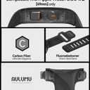 Aulumu A01 Carbon Fibre Case with Apple Watch Ultra Band 49MM | Luxury Lightweight Design | Only for Apple Watch Band Ultra 1/2 49mm | Carbon Fibre Case, White Strap