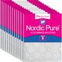 Nordic Pure 16x25x1 Tru Mini Pleat MERV 8 AC Furnace Air Filters 12 Pack