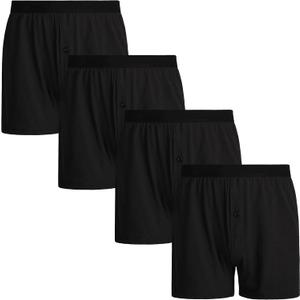 INNERSY Men's Boxer Shorts Loose Fit Soft Cotton Boxers for Men 4 Pack (Medium)