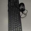 Large Print Wireless Keyboard and Mouse  7 Colors Backlit Keyboard, Oversize Letters Keys Easy to See and Type, Rechargeable Keyboard and Mouse with Light Up Key, Compatible for PC, Windows, Gaming