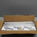 YaFex Curtain Rods 32-144 Inch, Heavy Duty 1 Inch Adjustable Curtain Rod for Windows, Silver Extra Long Window Treatment Rods, Modern Design, Easy Installation