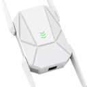2025 AX1800 WiFi 6 Extender Signal Booster - Dual Band 2.4G/600Mbps & 5.8G/1200Mbps, WiFi Extender with Gigabit Port, 802.11AX Tech, 12999 Sq.Ft Long Range WiFi Repeater, Connects 100+ Devices (White)