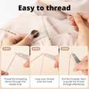 37 Pcs Big Eye Steel Sewing Needles Kit - Stainless Steel Needles for Hand Sewing Kit with Thread Ripper, Needle Threaders, Threads and Thimbles