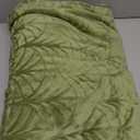 Whale Flotilla Flannel Fleece Queen Size Blanket for Bed, Soft Fluffy Velvet Bedspread Coverlet with Decorative Vintage Pattern for All Season, Warm and Lightweight, 90x90 Inch, Olive Green