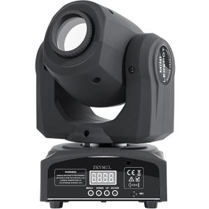 ZKYMZL 60W LED Moving Head DJ Lights - Professional Stage Lighting with 8 GOBOs & 8 Vivid Colors, Sound Activated, DMX512 Control - Perfect dj Lights for Parties, Weddings & More Events... (Gray - 1 Pack)