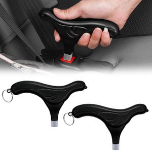 Buckle Release Tool - Compatible with Baby Car Seat, Stroller, Vehicle Buckle & Other Push Button Device - Easy Buckle Release Aid for Arthritis, Long Nails & Elderly (Pack of 2) (Black)
