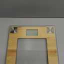 Taylor Digital Bathroom Scale with bamboo for Body Weight, Large 12.2 Inch Glass Platform, Blue Backlit LCD Display, 440 lb Capacity, Weight Tracking for 2 Users, Clear