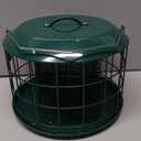 Kingsyard Squirrel Proof Suet Feeder, Cage Bird Feeders for Outdoors Hanging, All Metal, Double Suet Cake Capacity, Tray & Weatherproof, Green