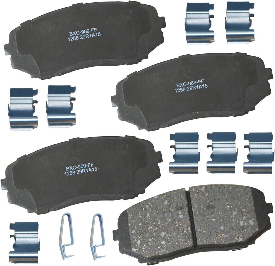 Bendix Premium SBC1258 Ceramic Front Brake Pads for Ford Edge 2014-2007, Lincoln MKX 2015-2007, Mazda CX-5 2024-2019, CX-7 2012-2007, CX-9 2023-2007, Mitsubishi Montero Sport 2020-2018
