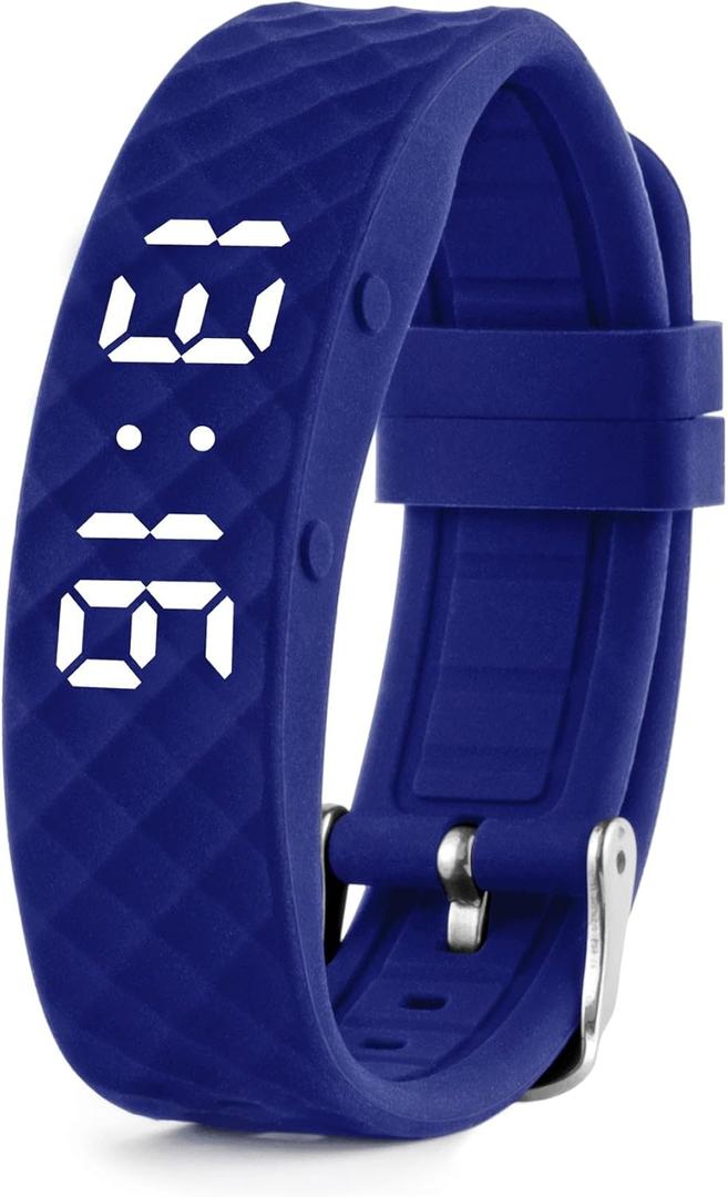 Vibrating Alarm Reminder Watch - with up to 10 Personal Alarms or Pill Reminders per Day (Small, Blue)