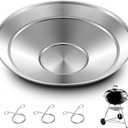 MorningRo 1 Pcs 13-1/2" Diameter Ash Catcher Pan Ash Pan for Charcoal Grill Compatible with Weber for Grill Replacement Parts