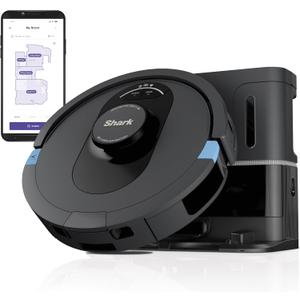 Shark AV2501S AI Ultra Robot Vacuum, with Matrix Clean, Home Mapping, 30-Day Capacity HEPA Bagless Self Empty Base, Perfect for Pet Hair, Wifi, Dark Grey