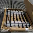 Thealyn Metal Decorative Garden Fence 36" Wide x 28" High (5 Panels, Total Length 11.6 feet), Metal Border Folding Fence, Landscape Fencing Dog Fence Pet Fence for Flower Bed, Yard, Animal Barrier (Black)