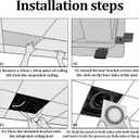 Bathroom Exhaust Fan with LED Light, Quiet Ventilation Bath Fan Combo for Ceiling,Vent Fans 374 CFM Adjustable Light 3000K/4000K/6500K for Laundry Shower Restroom Farmhouse