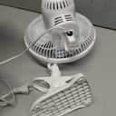KOCASO Oscillating Clip-on Fan, 8.6" Portable Quiet Fan w/ 2-Speed, Sturdy Clamp, 90 Adjustable Tilt, Auto Rotation, Ideal for Office,
