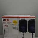 QFX PBX-800TWS 8-Inch TWS Bluetooth Stereo PA System with 2 8" Speakers, 2 Microphones, 2 Stands, and a Remote Control