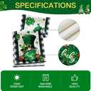 OTOSTAR St.Patrick's Day Table Runner 13x72 Inch, Buffalo Plaid Shamrocks Hat Gnome Spring Holiday Kitchen Dining Lucky Clover Table Decoration for Indoor Outdoor Home Party