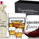 Engagement Gifts for Couples - Fiance Fiancee Engagement Gift Wine Whiskey Glass, Engaged Gifts for Boyfriend,Girlfriend,Couples Newly Engaged