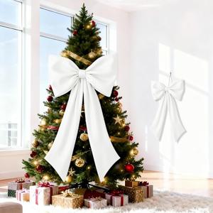 White Bow Decor 2 Pack,Large & Small White Coquette Room Backdrop Wall Decor for Bachelorette Baby Shower Bridal Shower Bow Birthday Decorations