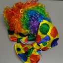 JaGely 10 Pcs Clown Costume Set, Clown Nose Wig Bow Tie White Gloves Funny for Halloween Christmas Carnival Circus Cosplay Party