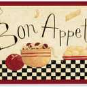 Stupell Home Dcor Bon Appetit Kitchen Wall Plaque, 7 x 0.5 x 17, Proudly Made in USA