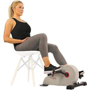Sunny Health & Fitness Dual Function Under Desk Pedal Exerciser, Portable Indoor Cardio Mini Bike at Home, Arm/Leg Cycle for Seniors, Optional Magnetic, Motorized & Free SunnyFit App Bluetooth Connect
