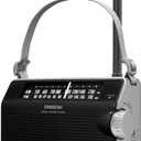AM/FM Compact Analog Portable Radio (Black)