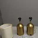 GyroVu Touch Control Table Lamps Set of 2, Gold Bedside Table Lamps for Bedroom Living Room Office, Modern Dimmable Desk Lamp for Nightstand with 2 USB Charging Ports, 2 Bulbs Included (2 Pack 18")