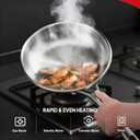 ROVSUN 11-Pcs Stainless Steel Cookware Set, Tri-Ply Pots and Pans Set, Non-Toxic Kitchen Set, PFOA & PTFE Free, Full Clad Frying Pans, Saucepans, Saute Pan & Stock Pot, Compatible for All Cooktops