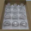 Stemless Wine Glasses Set of 12, 15 Ounce Smooth Rim Standard Wine Glass Tumbler for Red, White Wine, Dishwasher Safe