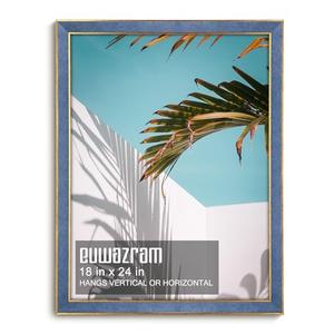 Euwazram 18x24 Frame - Single Frame, Christmas Elegant Sky Blue Suede Poster Frame for Artwork, Puzzles, Photos & Movie Posters