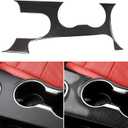 NVCNX Real Premium Carbon Fiber Compatible With Ford Mustang GT 2015-2023 2016 2017 2018 2019 2020 2021 2022 Car Center Console Gear Shift Box Panel Cover Sticker Decal Interior Trim Accessories Black