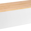 Cable Management Box - Wooden Style Large Cord Organizer Box to Hide Wires, Desk Computer Cable Organizer Box | Safe ABS Material |16" (L) x 6.2" (W) 5.3" (H)|for Home & Office - White