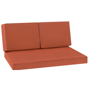 Favoyard Outdoor Loveseat Cushion Set 46 x 26 Inch Waterproof & 3-Year Fade Resistant Patio Furniture Cushions with Removable Cover, Ties and Hidden Zipper for Sofa Bench Couch Pads Set of 3, Spice 