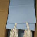 Bakepacker 100 Pcs Light Blue Mini Paper Gift Bags with Handles 6"x4.5"x2.5" Party Favor Bags Multiple Uses (Mini size)