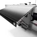 Heavy-Duty RV Awning Fabric Replacement 16ft  RV Canopy Replacement, 19.5oz Heat-Sealed Vinyl, UV-Resistant, Sunproof, Weatherproof, Universal Outdoor Canopy for RVs, Motorhomes & Trailers (Black Fade)