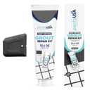 PentaUSA Tile Grout - Large Grout Filler Repairs Renews Tube, Fast Drying Grout Repair Kit, Odorless Formula - Grout Floater Included - 13.4oz / 380gr (Dark Grey)