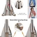 KL928 Canvas Sling Bag - Small Crossbody Backpack Shoulder Casual Daypack Rucksack for Men Women(Large Version,Leaden)