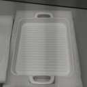 Bacon Cooker for Microwave Oven, Ceramic Microwave Bacon Tray, White Bacon Cooker Meat Rack for Oven, Square Baking Tray, Multi-Functional Microwave bacon Cooker, Microwave-Safe