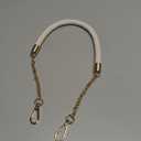 uxcell PU Leather Chain Purse Strap, 24.4 Inch Braided Purse Handle Replacement for Handbags Underarm Bag Tote (Cream, Light Gold Buckle)