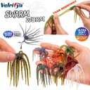 Tentacle Dice Bait Japanese Style Finesse Dice Fishing Lure Floating Worm Soft Plastic Baits for Bass Fishing, Drop Shot, Jig Head, Wacky Rig