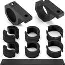 WSays ATV UTV Light Bar Mounts 1"/ 1.5"/ 1.75"/ 2" Clamp Mount Horizontal Bar Round Tube Mount Brackets Kit for Bull Bar/Roof Racks/Roll Cage Holder Compatible with Polaris RZR Maverick X3 Pioneer