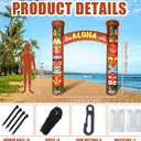 8.5 ft Tiki Inflatables Hawaiian Luau Party Decorations Summer Tropical Inflatables Tiki Archway Outdoor LED Lighted Blow up Aloha Hawaii Birthday Party Decorations for Luau Bar Beach Pool Patio