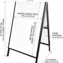 Outdoor A-Frame Sidewalk Sign 24x36 Inch Heavy Duty Slide-in Double-Sided Folding Sandwich Board with Handle Black Coated Steel Metal Frames Sign Holder for Restaurant Cafe-3 Corrugated Plastic Poster