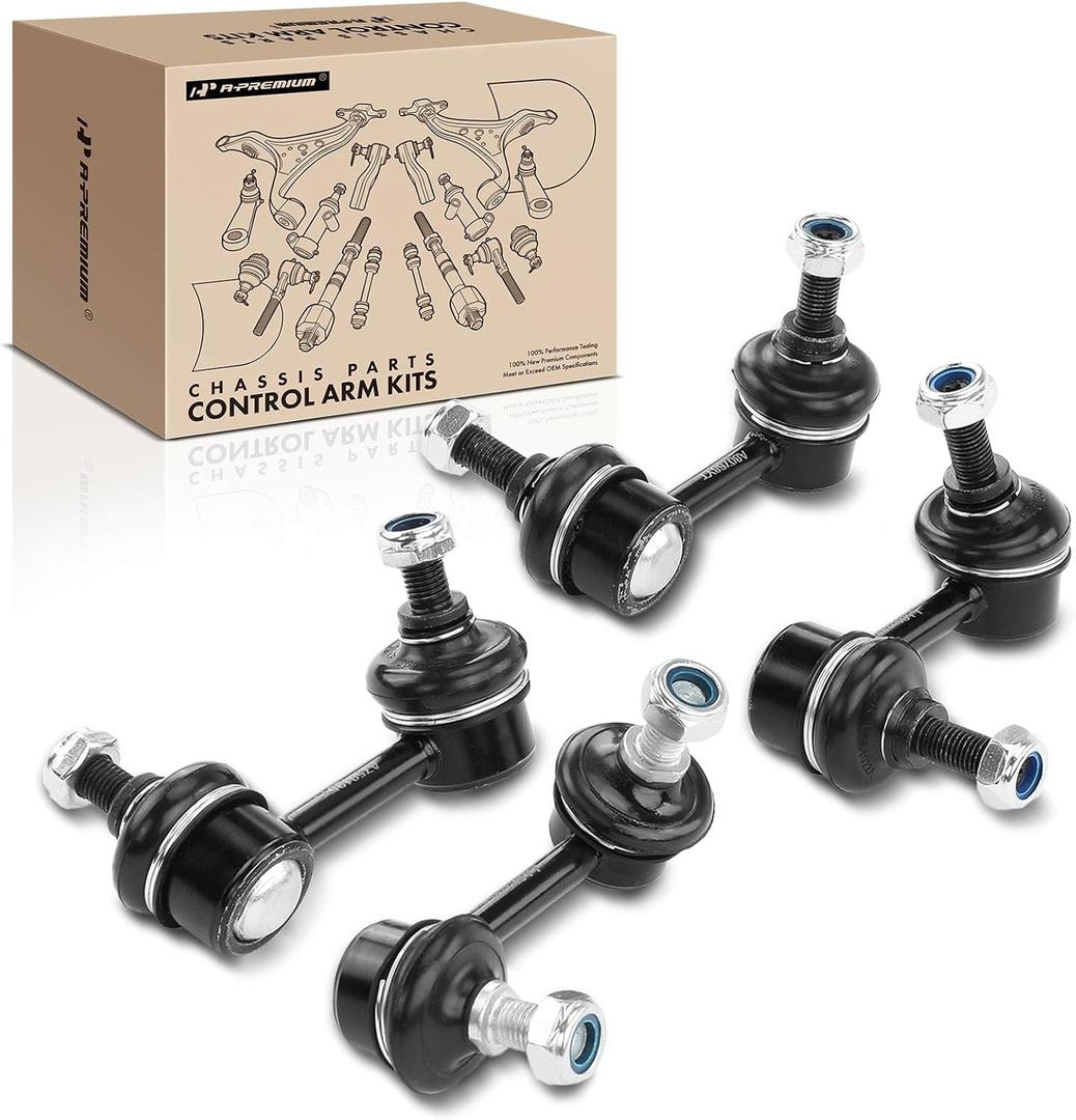 A-Premium Set of 4, Front & Rear Sway Bar Links Kit Stabilizer Bar Links, Compatible with Honda Civic & Acura CSX 2006-2011