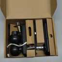 Veise VE018 Smart Knob Handle Lock - Fingerprint, App Control, Keyless Entry for Front Door and Bedroom, Electronic Digital Keypad, Auto Lock, Remote Access Sharing, IP55 Weatherproof, Matte Black