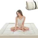 Japanese Floor Mattress Futon Mattress,3" Foldable Tatami Sleeping Pad for Adults & Kids,100% High Density Foam Comfortable Mattress Twin Size 39"x 80",Ideal for Comfort and Support,Beige