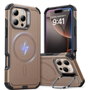 ESR for iPhone 16 Pro Case with Stand, 23FT Military-Grade Drop Protection, Heavy Duty Magnetic Phone Case, Compatible with MagSafe Accessories, Cyber Series, Gold
