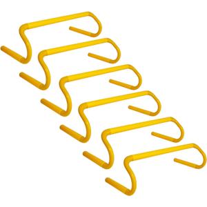6 Pack Agility Speed Training Hurdles- 6" Detachable Agility Training Hurdles- Sports Practice Equipment for Athletes, Soccer, Basketball (yellow)